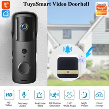 Tuya Smart Video Doorbell Camera 4400mAh Battery1080P WiFi Intercom Door Bell Cam Two-Way Audio with Alexa Echo Show Google Home