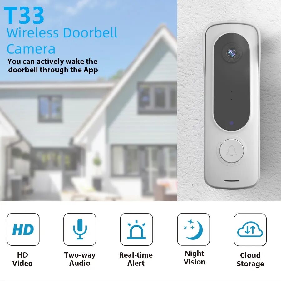 Smart Wireless Video Doorbell Digital Visual Intercom WIFI Door Bell Electronic Doorbell 480P Home Security Camera